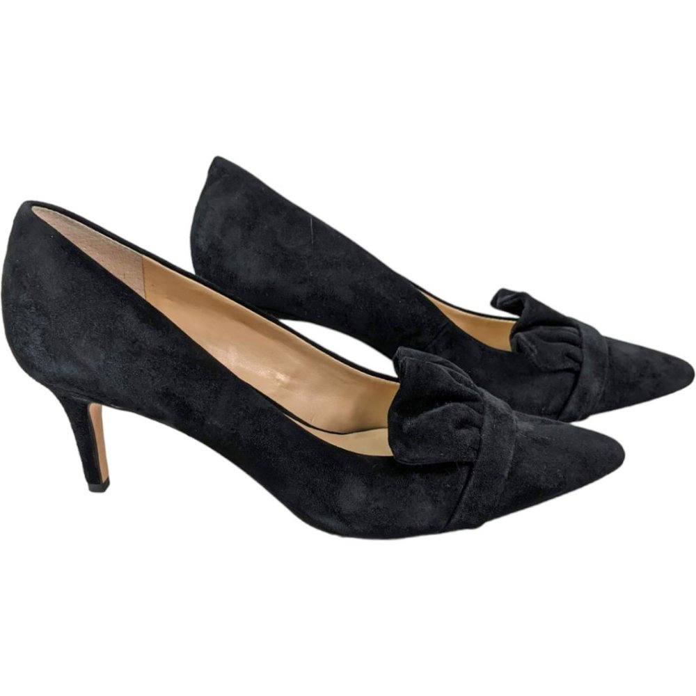 Sole Society Darbia Black Suede Ruffle Pumps, 9.5 M - Picture 5 of 11